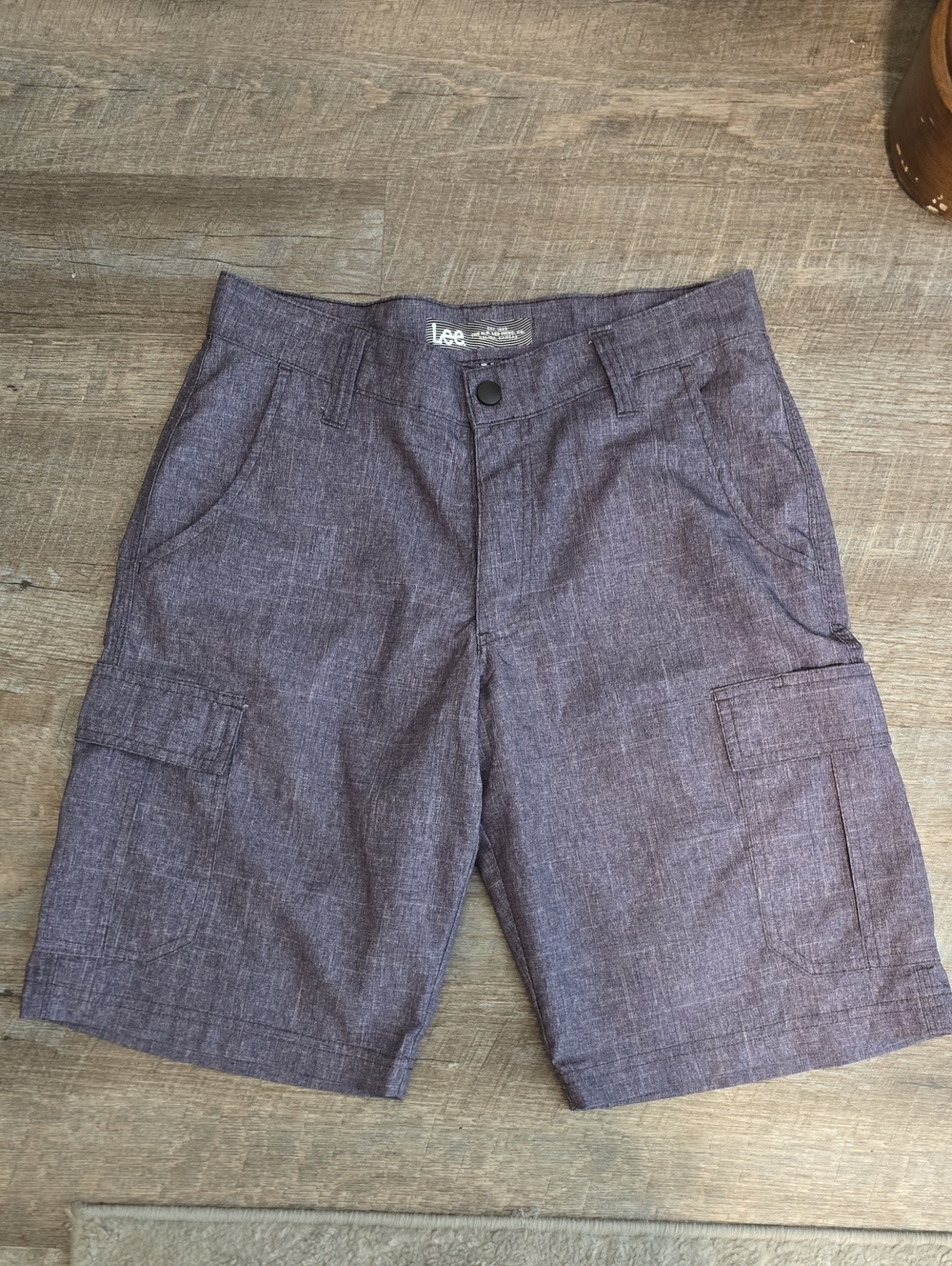 Lee Men's Heathered Charcoal Gray Cargo Shorts